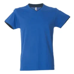 5 Pezzi - T-Shirt collo a V da Lavoro 100% Cotone Bicolore JRC Serbia 992034