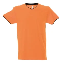 5 Pezzi - T-Shirt collo a V da Lavoro 100% Cotone Bicolore JRC Serbia 992034