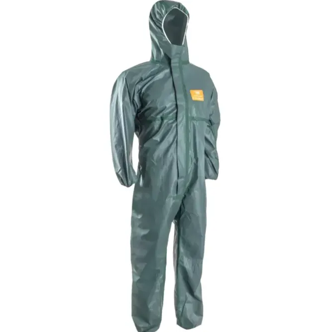 25 Pezzi - Tuta da Lavoro Coverguard Coverchem 4M42 con Cappuccio Monouso Multiprotezione MO44510