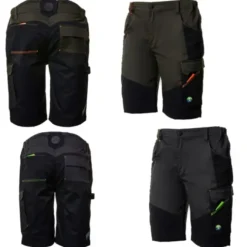 Bermuda da Lavoro Neri Stretch multitasche bicolore Nice 437426