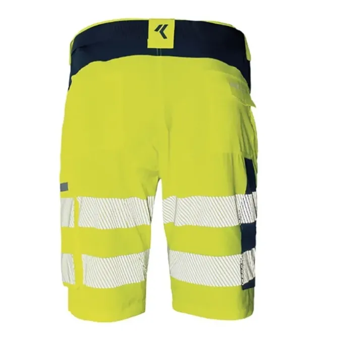 Bermuda da Lavoro Alta Visibilità Multitasche Stretch Issa Line Softshell HI-VI 8454B