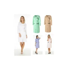 Camice Da Lavoro Molinel Caroline CAROLINEMTBC/M Multitasche Lungo Donna Pulizie Benessere Con Maniche Convertibili