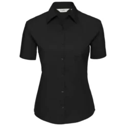 Camicia Da Lavoro a Maniche Corte da Donna 100% Cotone Russell - JE937F