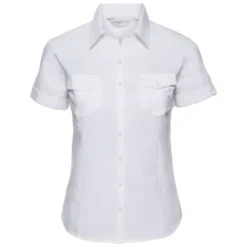 Camicia Da Lavoro a Maniche Corte da Donna Arrotolata Russell - JE919F