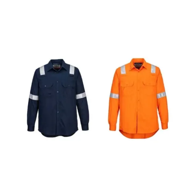 Camicia da Lavoro Alta Visibilità Leggera Multitasche Multi-norma Ignifuga Portwest FR720