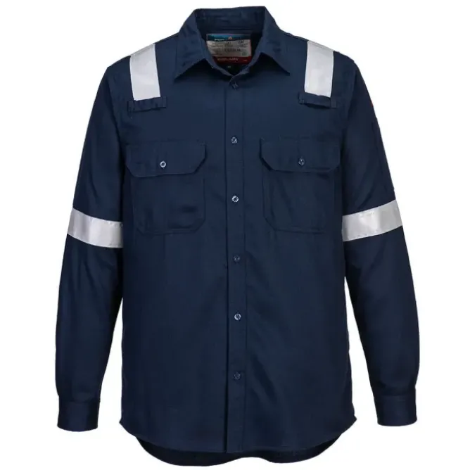 Camicia da Lavoro Alta Visibilità Leggera Multitasche Multi-norma Ignifuga Portwest FR720
