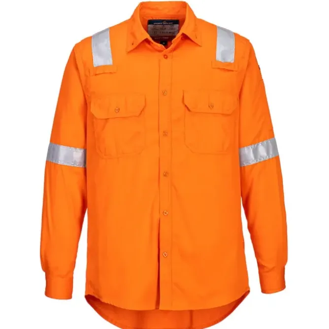 Camicia da Lavoro Alta Visibilità Leggera Multitasche Multi-norma Ignifuga Portwest FR720
