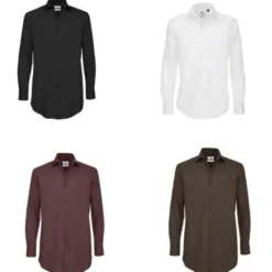 Camicia Da Lavoro Black Tie LSL Manica Lunga B&C Collection - BCSMP21