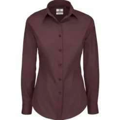 Camicia Da Lavoro Black Tie LSL Stretch da Donna B&C Collection - BCSWP23