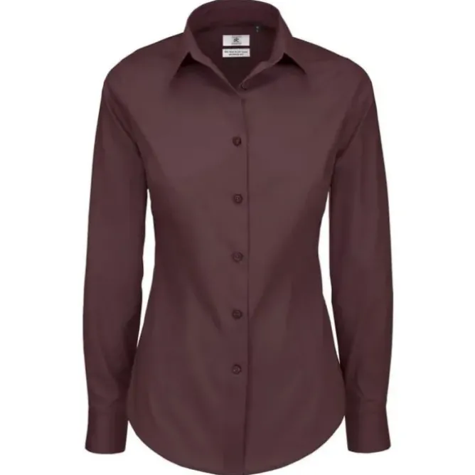 Camicia Da Lavoro Black Tie LSL Stretch da Donna B&C Collection - BCSWP23