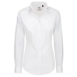 Camicia Da Lavoro Black Tie LSL Stretch da Donna B&C Collection - BCSWP23