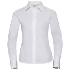 Camicia Da Lavoro Classica a Maniche Lunghe in Twill da Donna Russell - JE916F