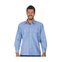 Camicia da lavoro Manica Lunga Chambray 100% cotone Logica 8160TOP-L