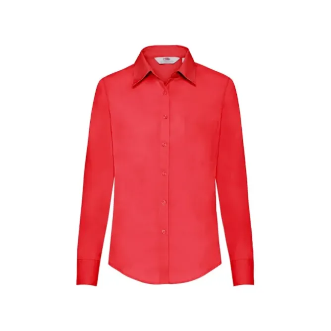 Camicia Da Lavoro Popeline da Donna Manica Lunga Fruit Of The Loom FR650120