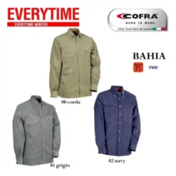 Camicia in Velluto da Lavoro Stretch Elasticizzata Cofra Bahia V107-0-00