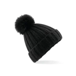 Cappello Verbier Fur Pop Pom Chunky Beanie Beechfield - B413