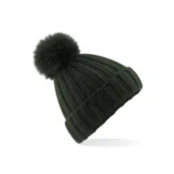 Cappello Verbier Fur Pop Pom Chunky Beanie Beechfield - B413