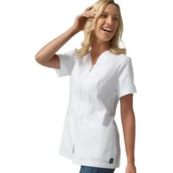 Casacca da donna 100% cotone a maniche corte Daniela Horeca Siggi - 28CS0058/00-9000