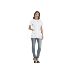 Casacca da donna a maniche corte Alpha Horeca Siggi con chiusura a bottoni - 28CS1593/00-0001