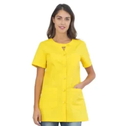 Casacca da donna a maniche corte Alpha Horeca Siggi con chiusura a bottoni - 28CS1593/00-0001