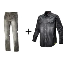 Completo da lavoro Diadora Pantaloni da lavoro in Jeans Stone & Camicia in Denim Diadora