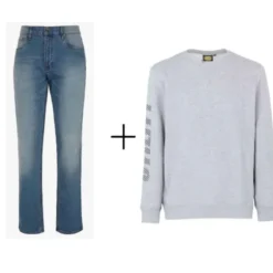 Completo da lavoro Diadora Pantaloni da lavoro in Jeans 5PKT & Felpa a girocollo Diadora Sweatshirt Falcon II