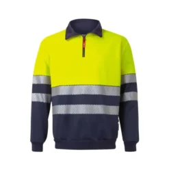 Felpa bicolore zip corta da Lavoro Alta Visibilità Velilla RS 305703