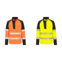Felpa da Lavoro Alta Visibilità Stretch Mezza Zip Impermeabile Portwest T172