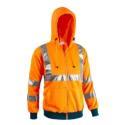 Felpa da Lavoro Alta Visibilità Zip Intera con Cappuccio Sottozero Flash 7680