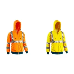 Felpa da Lavoro Alta Visibilità Zip Intera con Cappuccio Sottozero Flash 7680