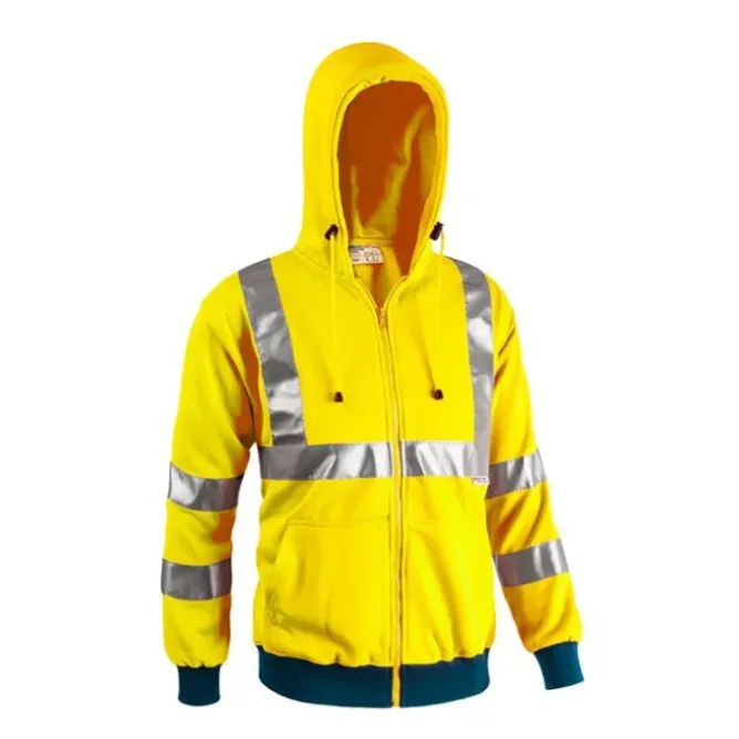 Felpa da Lavoro Alta Visibilità Zip Intera con Cappuccio Sottozero Flash 7680