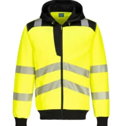 Felpa da Lavoro Alta Visibilità Multitasche con Cappuccio Portwest PW327