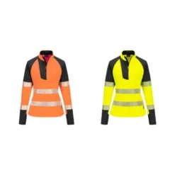 Felpa da Lavoro Alta Visibilità Stretch Mezza Zip Impermeabile da Donna Portwest T173