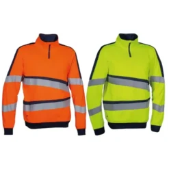 Felpa da Lavoro Alta Visibilità Mezza Zip Cofra Lixus V659-0