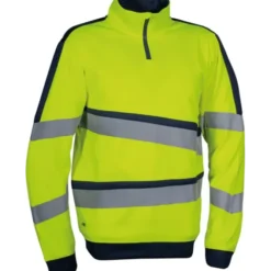 Felpa da Lavoro Alta Visibilità Mezza Zip Cofra Lixus V659-0