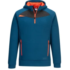 Felpa da Lavoro con Cappuccio Mezza Zip Portwest DX467