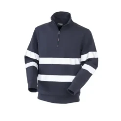 Felpa da Lavoro mezza zip Rossini Belfast con strisce rifrangenti HH099