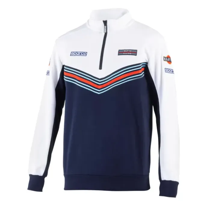 Felpa da Lavoro Mezza Zip Sparco Martini Racing Half zip Sweatshirt 013037MR
