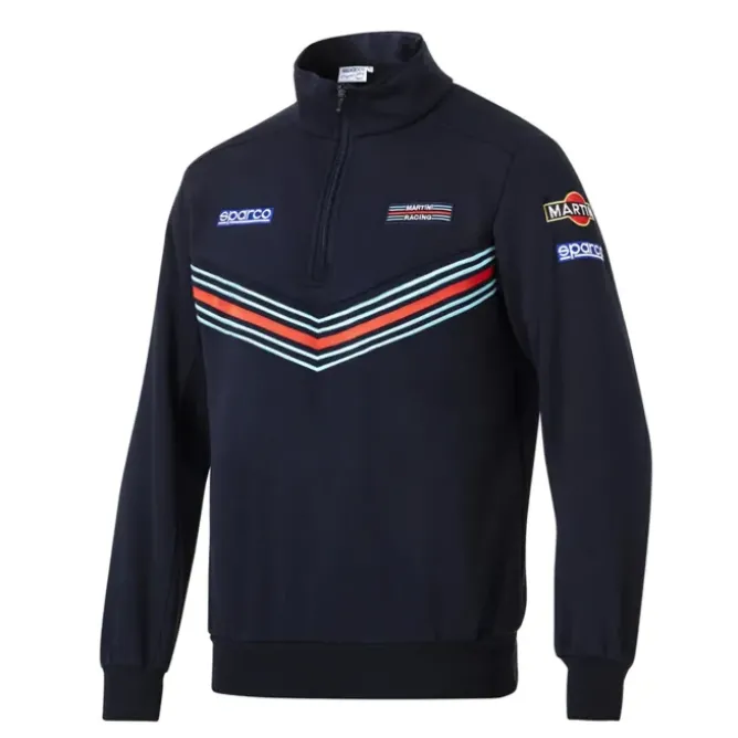Felpa da Lavoro Mezza Zip Sparco Martini Racing Half zip Sweatshirt 013037MR