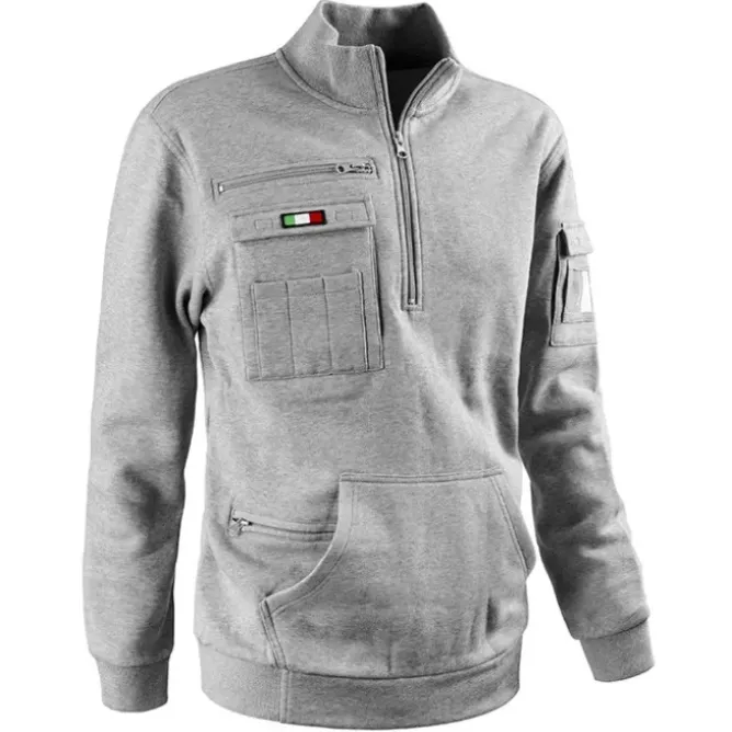 Felpa da Lavoro Multitasche Mezza Zip Sottozero Tank 50250