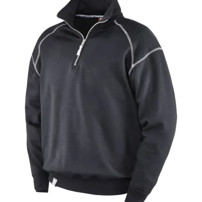 Felpa da Lavoro Neri con mezza zip Cermis 455059