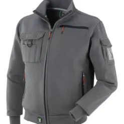 Felpa da Lavoro Neri multitasche con zip Brez 455080