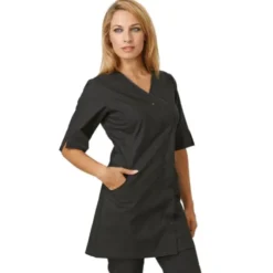Fuori tutto - Camice da donna Jacky Beauty Siggi con chiusura a bottoni - 63CA0492/00-0001 taglia XL colore nero
