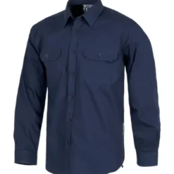 Fuori tutto - Camicia da lavoro rinforzata in cotone a manica lunga - Workteam taglia 54 colore blu
