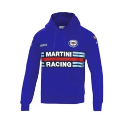 Fuori tutto - Felpa con cappuccio da lavoro Sparco Hoodie Martini Racing 01279 Taglia XL Colore Celeste