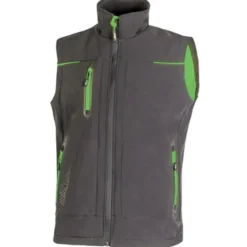 Fuori Tutto - Gilet da Lavoro Multitasche Softshell Stretch Elasticizzato U-Power Universe FU188BC asphalt grey green 2XL