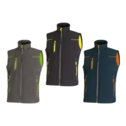 Fuori Tutto - Gilet da Lavoro Multitasche Softshell Stretch Elasticizzato U-Power Universe FU188BC asphalt grey green 2XL