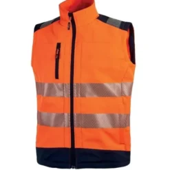 Fuori tutto - Gilet da Lavoro Softshell Stretch Elasticizzato Alta Visibilità U-Power Dany HL173YF colore orange fluo taglia 3xl