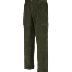 Fuori tutto - Pantaloni da lavoro multitasche in velluto 100% cotone resistenti Colore Verde Khaki Taglia 48