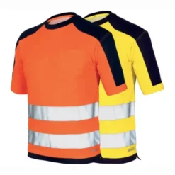 Fuori tutto - T-shirt Alta Visibilità ISSA LINE - 08186 Taglia M Colore Arancio Fluo Blu Navy
